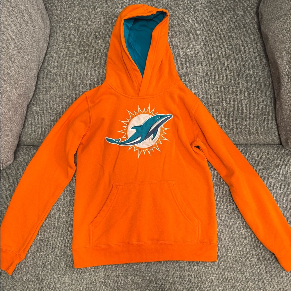 NFL Team Apparel Orange and Teal Hoodie